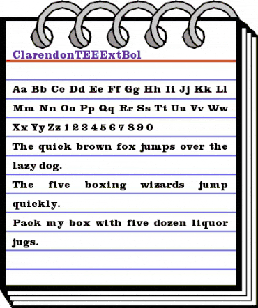 ClarendonTEEExtBol Regular animated font preview ClarendonTEEExtBol Regular animated font preview