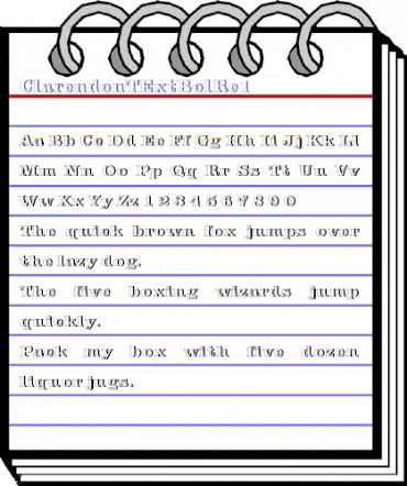 ClarendonTExtBolRe1 Regular animated font preview