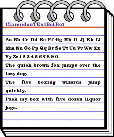 ClarendonTExtBolRo1 animated font preview