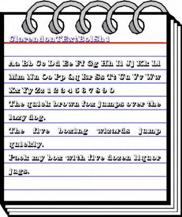 ClarendonTExtBolSh1 Regular animated font preview