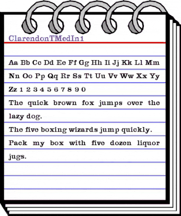 ClarendonTMedIn1 Regular animated font preview ClarendonTMedIn1 Regular animated font preview
