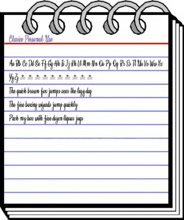 Clarice Regular animated font preview Clarice Regular animated font preview