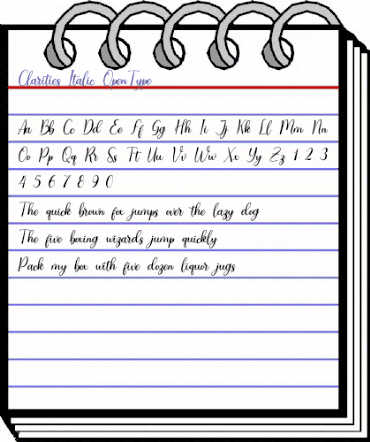 Clarities Italic Regular animated font preview Clarities Italic Regular animated font preview