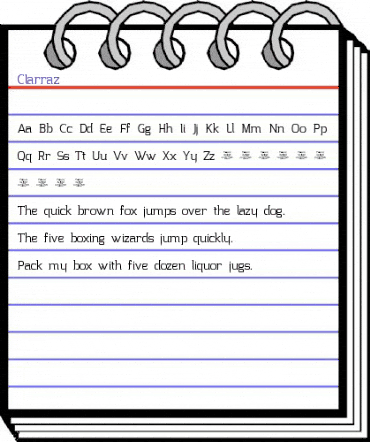 Clarraz Personal Use Regular animated font preview