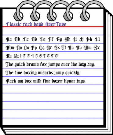 Classic rock band Regular animated font preview Classic rock band Regular animated font preview