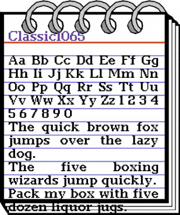 classic 10_65 Regular animated font preview