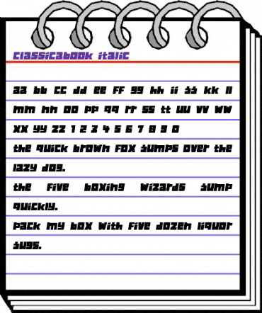 Classica Book Italic animated font preview Classica Book Italic animated font preview
