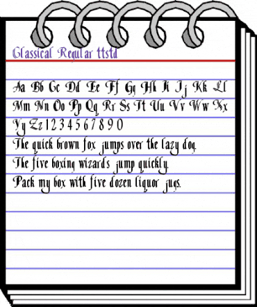 Classic Regular animated font preview Classic Regular animated font preview