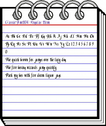 ClassicFont104 Regular animated font preview ClassicFont104 Regular animated font preview