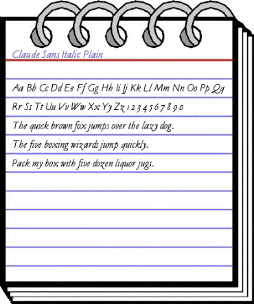 Claude Sans Italic Regular animated font preview Claude Sans Italic Regular animated font preview