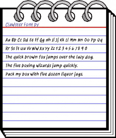 Clawster Regular animated font preview Clawster Regular animated font preview