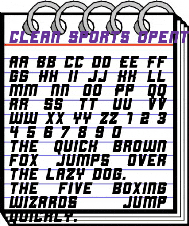 Clean Sports Regular animated font preview