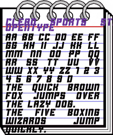 Clean Sports Stencil Regular animated font preview