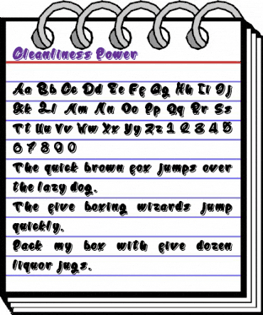 Cleanliness Power Regular animated font preview Cleanliness Power Regular animated font preview