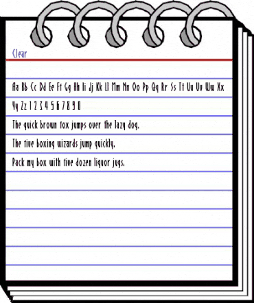 Clear Regular animated font preview Clear Regular animated font preview