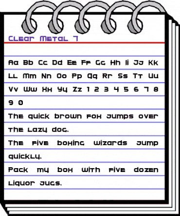 Clear Metal 7 Regular animated font preview