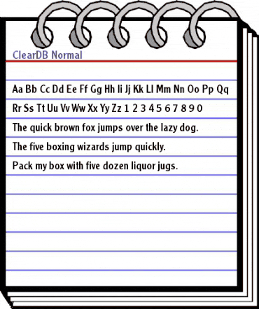 ClearDB Normal animated font preview ClearDB Normal animated font preview