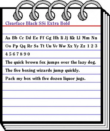 Clearface Black SSi Extra Bold animated font preview Clearface Black SSi Extra Bold animated font preview