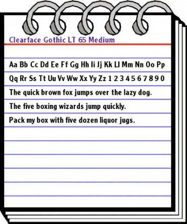 ClearfaceGothic LT Light Bold animated font preview ClearfaceGothic LT Light Bold animated font preview