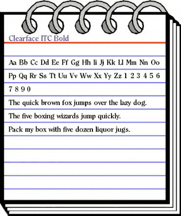 Clearface ITC BQ Bold animated font preview Clearface ITC BQ Bold animated font preview