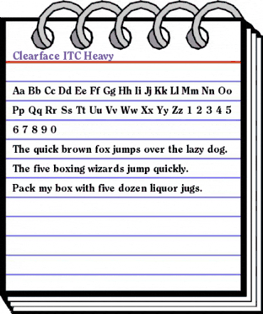 Clearface ITC BQ Regular animated font preview Clearface ITC BQ Regular animated font preview