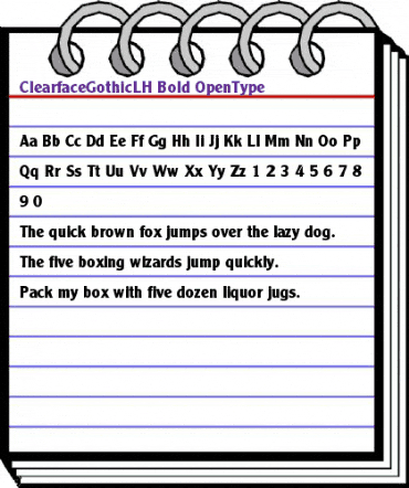 Clearface Gothic LH 75 Bold animated font preview Clearface Gothic LH 75 Bold animated font preview