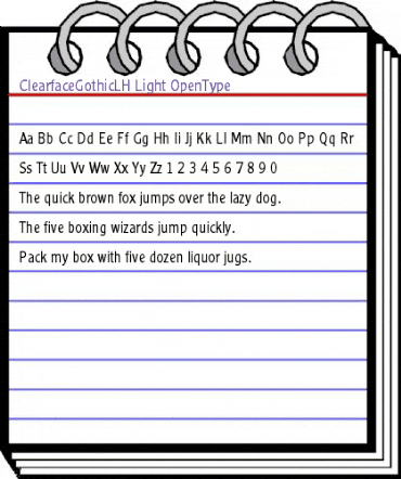 Clearface Gothic LH 45 Light animated font preview Clearface Gothic LH 45 Light animated font preview