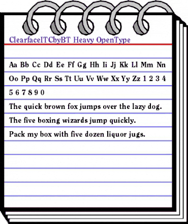 ITC Clearface Heavy animated font preview