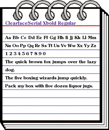 ClearfaceSerial-Xbold Regular animated font preview ClearfaceSerial-Xbold Regular animated font preview