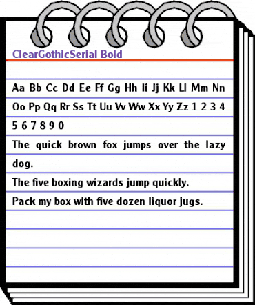 ClearGothicSerial Bold animated font preview ClearGothicSerial Bold animated font preview