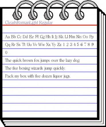ClearlyRomanLight normal animated font preview ClearlyRomanLight normal animated font preview