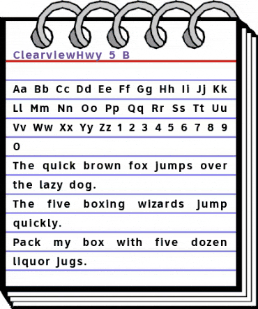 ClearviewHwy-5-B Regular animated font preview ClearviewHwy-5-B Regular animated font preview