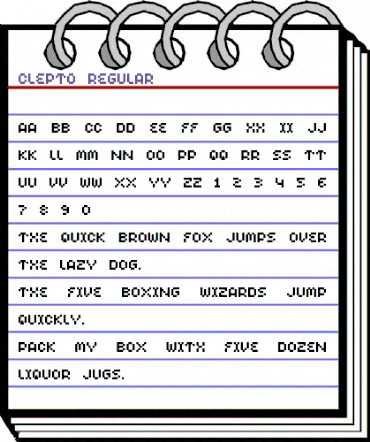 Clepto Regular animated font preview Clepto Regular animated font preview