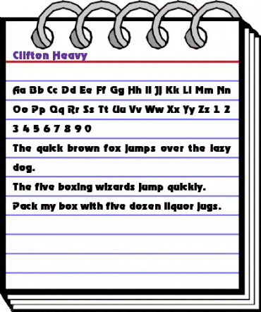 Clifton Heavy Regular animated font preview Clifton Heavy Regular animated font preview