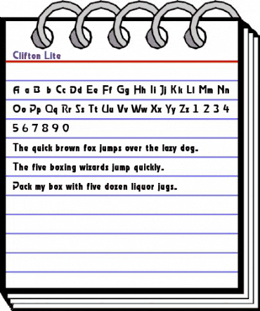 Clifton Lite Regular  Lite animated font preview
