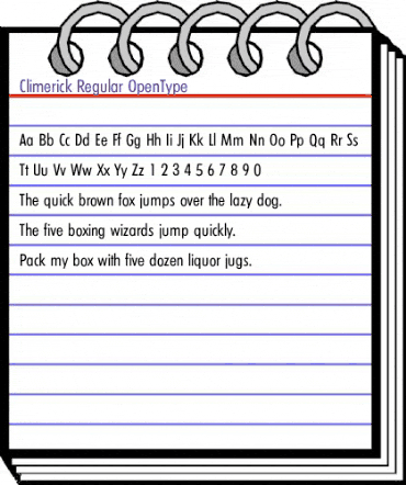 Climerick Regular animated font preview Climerick Regular animated font preview