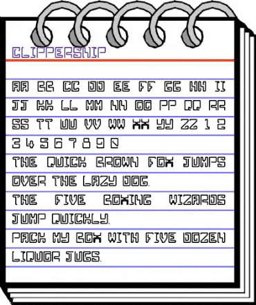 Clippersnip Regular animated font preview