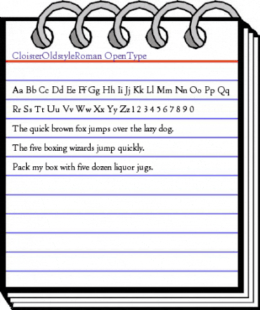 Cloister OldstyleRoman animated font preview Cloister OldstyleRoman animated font preview