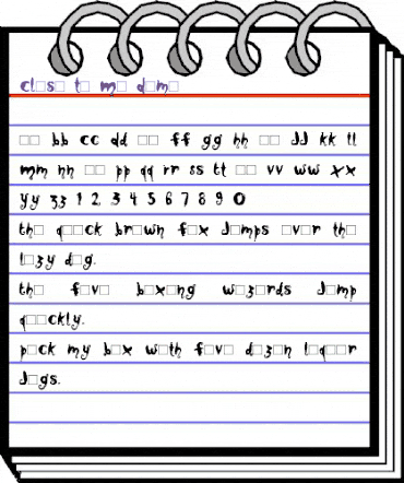 Close to Me Demo Regular animated font preview