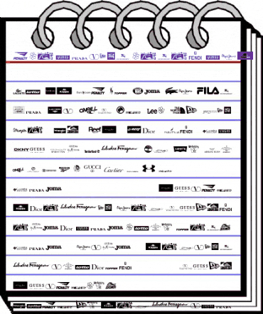 clothing logos tfb Regular animated font preview