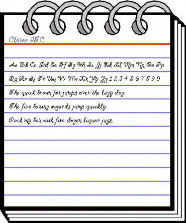 Clover ITC Light animated font preview Clover ITC Light animated font preview