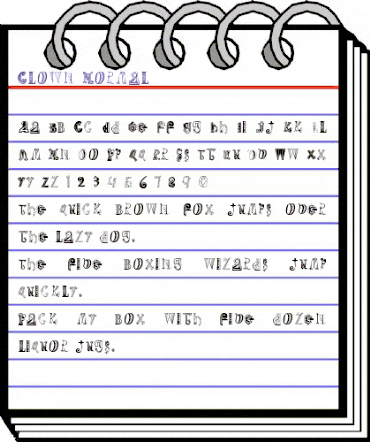 Clown Normal animated font preview Clown Normal animated font preview