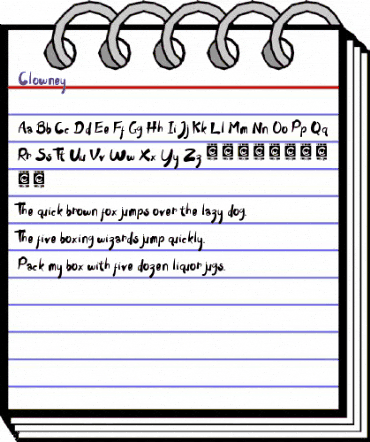 Clowney Regular animated font preview