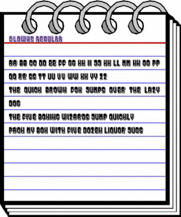 Clowns Regular animated font preview