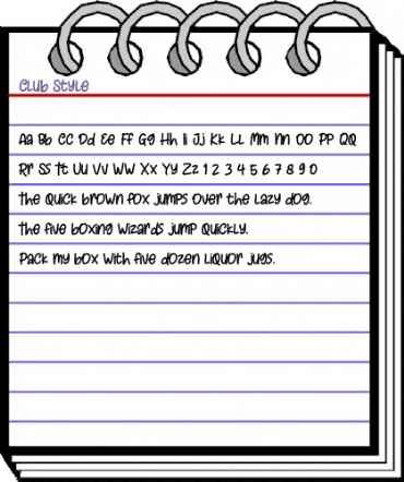 Club Style Regular animated font preview