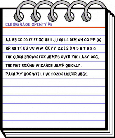 ClunkerAOE Regular animated font preview ClunkerAOE Regular animated font preview