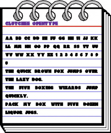 Clutchee Regular animated font preview