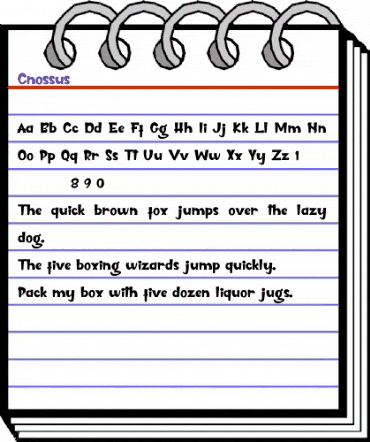 Cnossus Regular animated font preview Cnossus Regular animated font preview