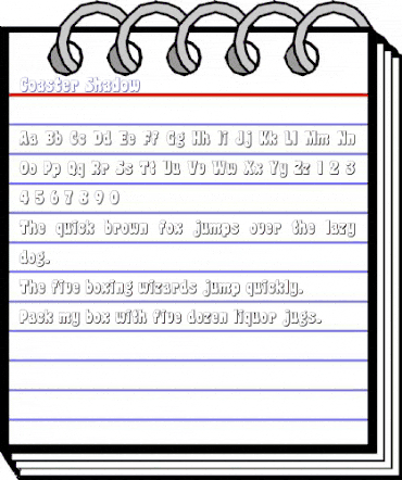 Coaster Shadow Regular animated font preview