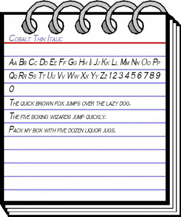 Cobalt Thin Italic animated font preview Cobalt Thin Italic animated font preview